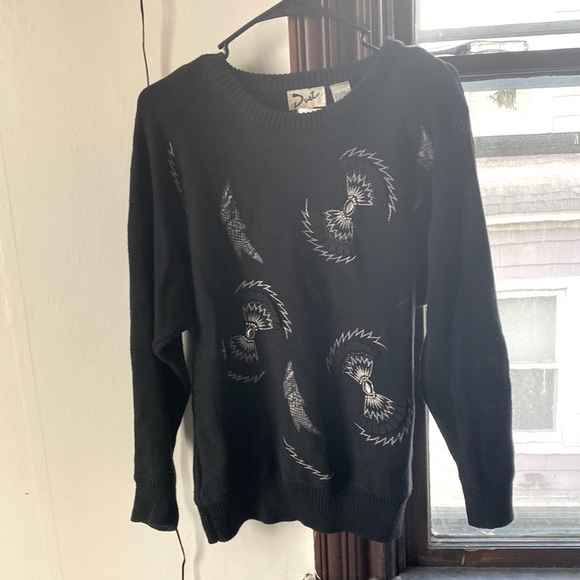 Vintage 80s Sweater with Shoulder Pads - Picture 1 of 1